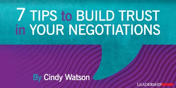 Build Trust in Your Negotiations