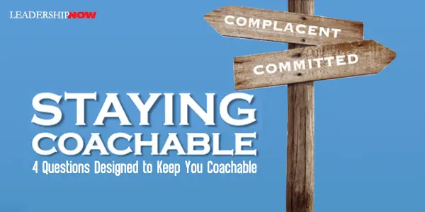 Staying Coachable