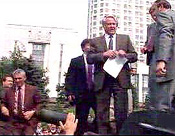 Yeltsin on Tank 1991